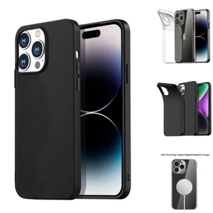 For iPhone 14 Pro Max/14 Case Slim TPU Shockproof Bumper Back Protective Cover - Picture 1 of 17