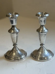 Amston Sterling Silver Reinforced Candelabra #524 Antique Vintage - Picture 1 of 12