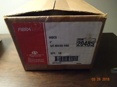 CARBORUNDUM 20485 Carborundum, FIBRATEX S/C MICRO FINE Discs 6 Inch, GREY, 10/Pk - Image 1 of 3