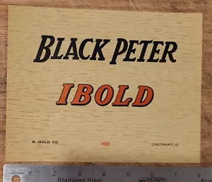 ADVERTISING Label Cigar Inner Black Peter Ibold Wood Grain - Picture 1 of 1