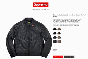 supreme black leather jacket