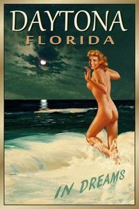 DAYTONA Florida Neu Original Reise Poster Marilyn Monroe Pin Up Kunstdruck 169 - Bild 1 von 2