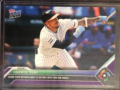 2023 Topps Now #WBC-2 Chadwick Tromp Atlanta Braves Team Netherlands 05/25 - Image 1 of 2