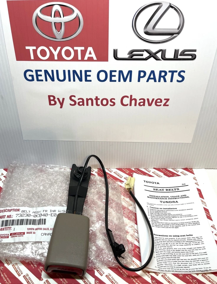 Toyota OEM 01-04 Sequoia Front Seat Belts-buckle Right 732300C040B2