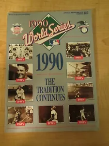 1990 World Series Program - Cincinnati Reds vs Oakland Athletics - 4 Game Sweep - Bild 1 von 12