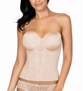 NWT! Parfait Sz 32DD European Nude ELLISA Low-Back Strapless Bustier P5017 - Picture 1 of 10
