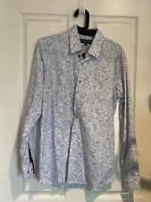 Mens Shirt Long Sleeves Shirt Blue Printed Color Never Worn Without Tags Sie XS