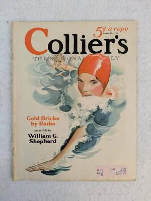 Vintage COLLIER'S National Weekly August 22, 1931 Frank Mutz Cover Art - Image 1 of 4