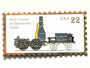 USPS USA 22 Cent Stamp PIN Best Friend of Charleston 1830 Hat Pin Lapel Pin - Picture 1 of 1