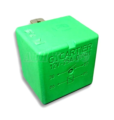 01-Peugeot 106 306 406 806 607 Partner 4-Pin Green Relay 03601 12V 25A G Cartier - Image 1 of 4