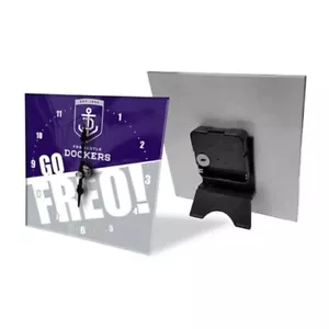 Fremantle Dockers Freo AFL Mini Glass Clock Father's Day gifts - Bild 1 von 1
