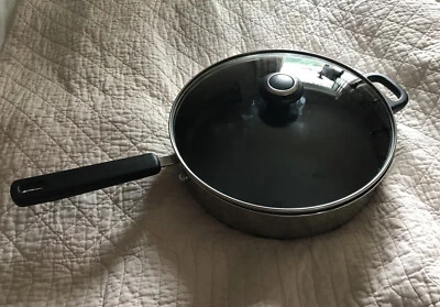 Cook’s Essentials 18/10 Edelstahl Antihaft Pfanne Groß Bratkasserolle Deckel - Bild 1 von 4