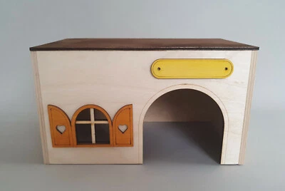 MANI-KO Wooden House Guinea Pig Rodents Small Animal Cage Chinchilla Ferret Rat Pet Home