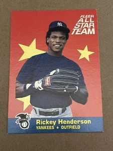 1986 Fleer - All Star Team Insert - Mickey Henderson Yankees #7 of 12 - Bild 1 von 2