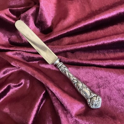 Cuchillo(s) con mango BRIDAL ROSE de Alvin-Sterling 8 1/2” débil mono ”S” ¡Muy raro!! Foto 1 de 4