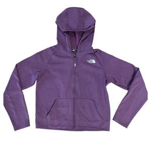 North Face Girls Large 14/16 Full Zip Flashdry Hoodie Jacket Pikes Purple EUC - Picture 1 of 14