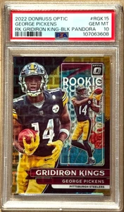 2022 Optic Rookie Gridiron Black Pandora George Pickens 13/25 PSA 10 POP 1!!!! - Picture 1 of 2