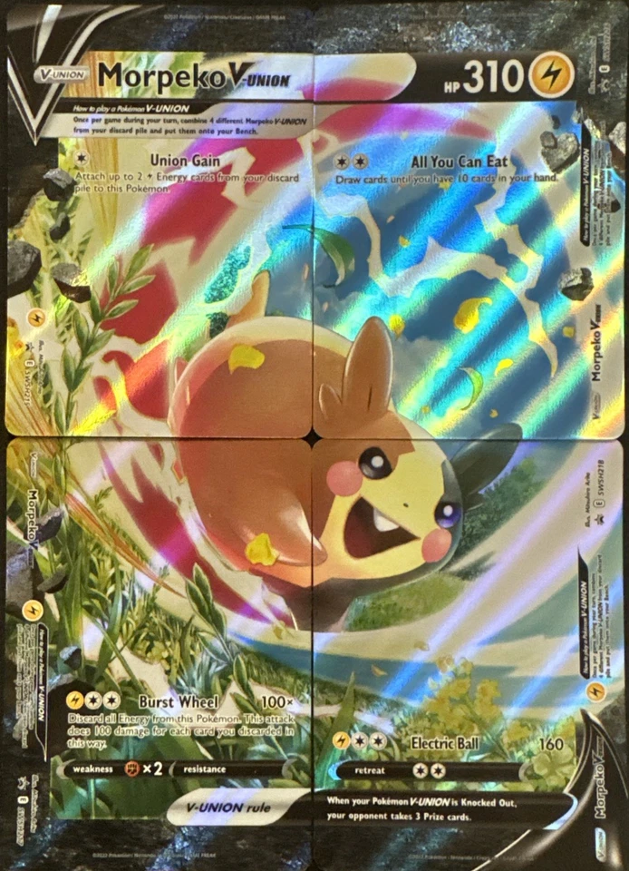 Morpeko V-Union SWSH215 SWSH: Sword & Shield Promo Cards Holo Pokemon - Image 1 of 2