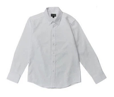 Highlands Uniforms Niños Escuela Blanco Manga Larga Oxford WLSO Foto 1 de 4