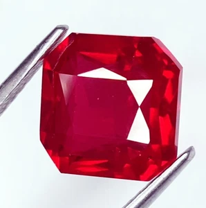 Natural Red Ruby  Certified 10.74 Ct Loose Gemstone AAA+ Quality Octagon Cut Gem - Picture 1 of 10