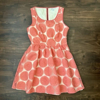 Vestido LC Lauren Conrad Sin Mangas Forrado Bordado Girasoles Sobre Tul Talla 12 Foto 1 de 4