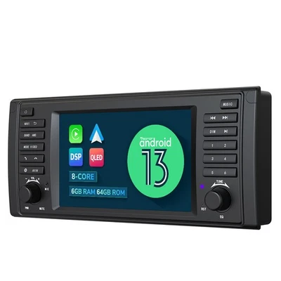 Für BMW 5er E39 520i 523i 8Kern 6+64G Android 13 Autoradio GPS Navi CarPlay DAB+ - Bild 1 von 4