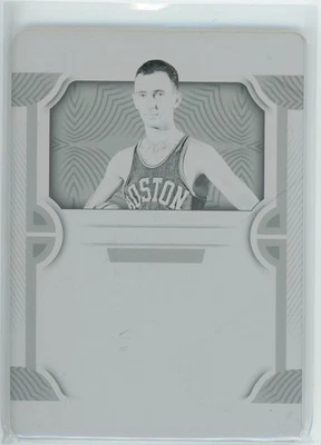 Bob Cousy 2023-24 Panini National Treasures Printing Plate 1/1 Black #4 Celtics - Image 1 of 2