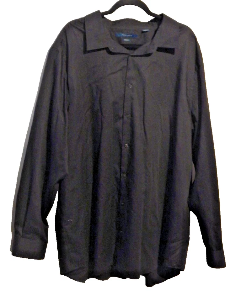 Perry Ellis Black Dress Shirt Mens 3XLT Non Iron Button Up Business Formal VGC - Image 1 of 4