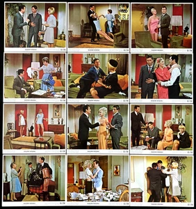 BOEING BOEING set lobby fotografico film originale Jerry Lewis Tony Curtis hostess - Foto 1 di 4