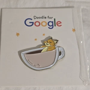 Doodle per Google Fox in spilla da bavero tazza da tè - Foto 1 di 8