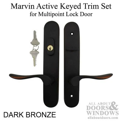 Marvin Door Handle Active Keyed Multipoint Lock Door Handle Dark Bronze Handle - Image 1 of 3