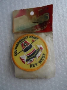 pATCH VINTAGE FLA KEY WEST SOUTHERNMOST POINT TRAVEL SOUVENIR NIP CLOTH neocurio - Picture 1 of 3