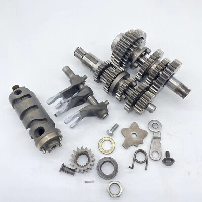 1982 HONDA XR80 XR 80 Complete Transmission Gear Shift Drum Fork Assembly   — 第 1/4 张图片