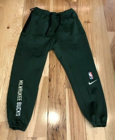 Nike Milwaukee Bucks Thermaflex Showtime Pants Green CN3980 323 Men's SMALL Cover
