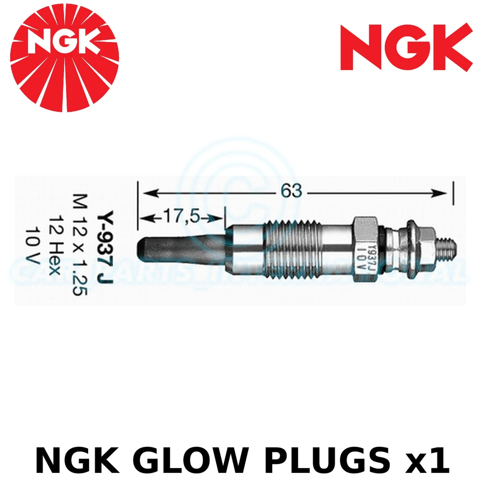 NGK Glow Plug - For Ford Escort MK VII Convertible 1.8 Turbo D (1996-99) - Image 1 of 1