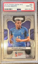 2018 Panini Prizm World Cup Soccer #80 Kylian Mbappe France RC Rookie PSA 10
