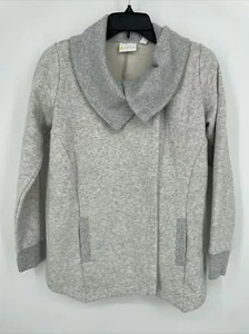 Z by Zella Girls Grey Light Heather Long Sleeve Shawl Sweater Cardigan 8/10 NWT - Picture 1 of 8