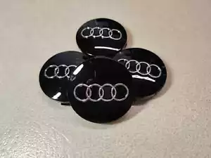 Lot de 4 Centres de roue cache moyeu Noir 60mm AUDI A1 A2 A3 A4 TT 4B0601170 - Picture 1 of 11