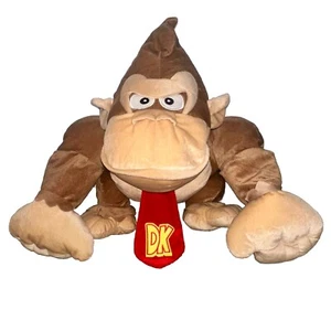 Donkey Kong Plush 20” Nintendo Super Mario 2016 Giant Stuffed Animal DK Tie HTF - Picture 1 of 7