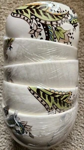 Lot Of 5 Tabletops Gallery ANGELA   Bowls Hand Painted Floral Paisley   - Picture 1 of 2