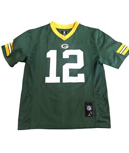 Youth Boy NFL Green Bay Packers Aaron Rodgers 12 Jersey Large 14/16