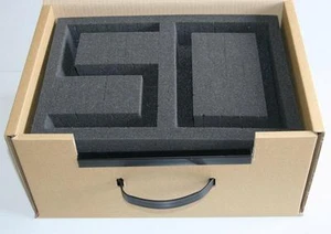 3 x Pick n Pflug Verpackung Schaumstoffeinsätze + Wellpappe Tragetasche - 360 mm x 265 mm - Bild 1 von 1