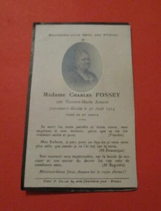  DECES Frau Charles FOSSEY geboren Victorine-Marie ANGOT am 10-09-1924 - Bild 1 von 2