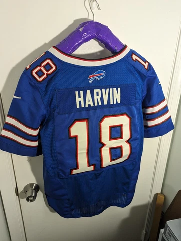Percy Harvin #18 Buffalo Bills Blue Jersey Sewn Nike Adult Size Large NFL Cover
