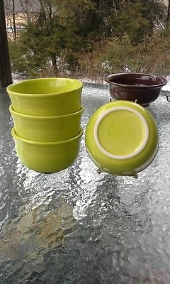 set 4 GUSTO BOWLS lemongrass HOMER LAUGHLIN FIESTA WARE 28 OZ. NEW