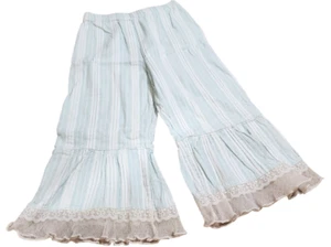 Edens Bouquet Fine Things Bottoms Stripe Girls Size 5 6 Boho Ruffle Lace HTF - Picture 1 of 2
