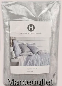 Hotel Collection Glint EURO Quilted Pillowshams Silver - Picture 1 of 4