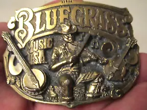 Bluegrass Music USA Great American Buckle Company Vintage Belt Buckle 1982 - Picture 1 of 3
