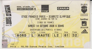BILLET MATCH DE RUGBY "STADE DE FRANCE 2006 : STADE FRANCAIS / BIARRITZ " - Imagen 1 de 1