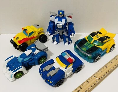 Playskool Heroes Transformers Rescue Bots Chase Bumblebee Blurr Police A1 - Image 1 of 2